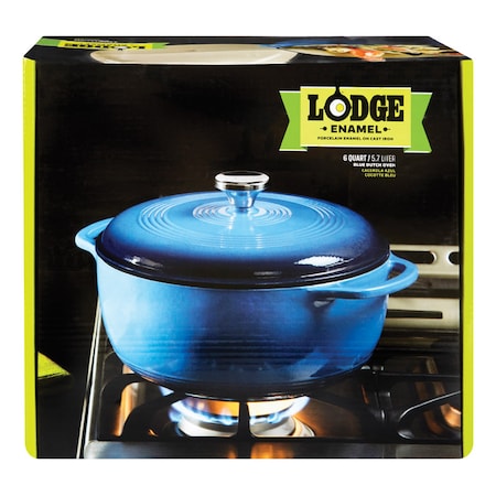 Lodge Lodge Logic Cast Iron Dutch Oven 10.5 in. 6 qt Blue EC6D33